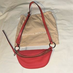 Rebecca Minkoff Bree Mini Leather Belt Bag in Grapefruit EUC